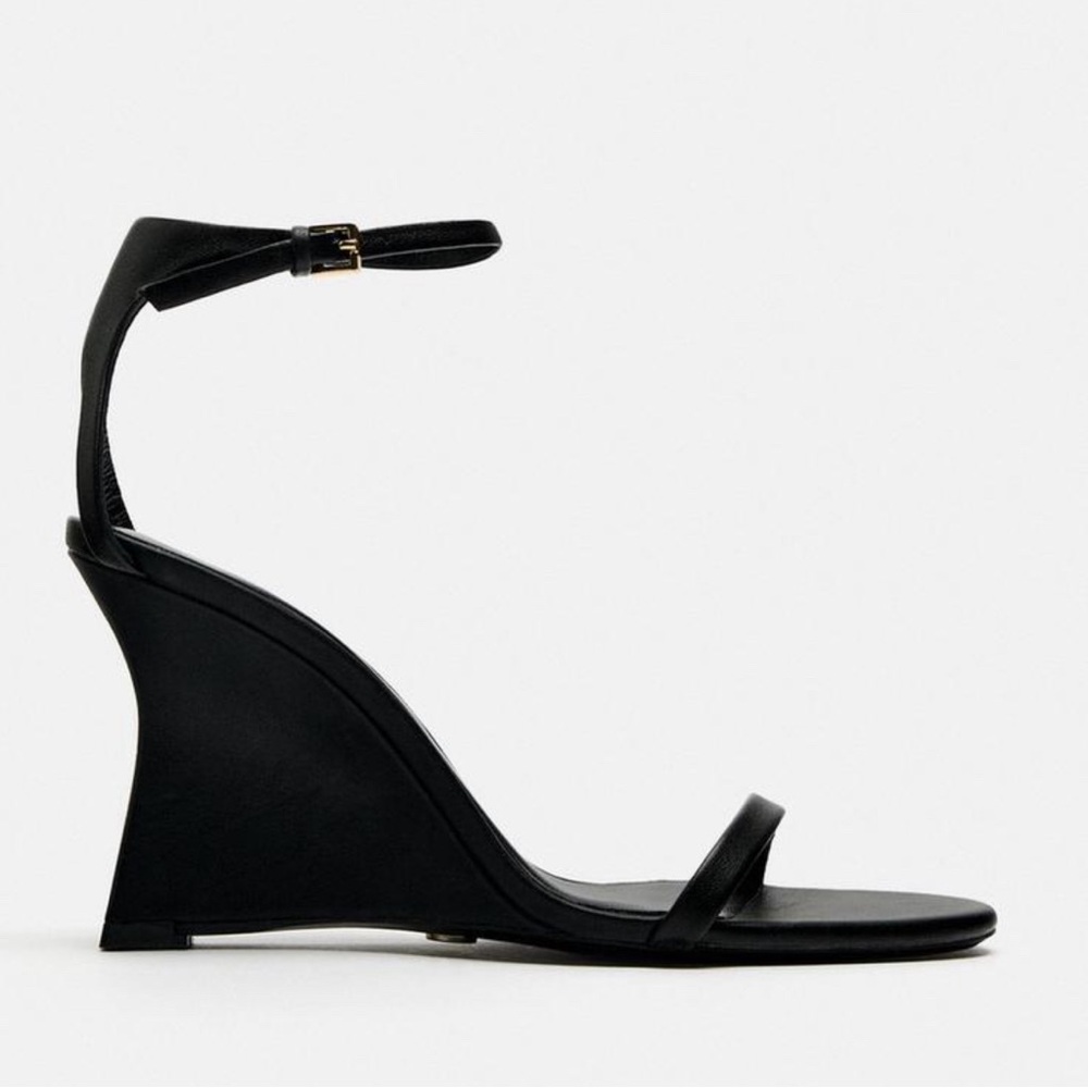 Zara Leather Wedge Heels